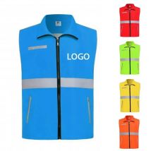 Rote Sicherheitsweste für den Außenbereich, individuelles Logo, Auto-Reparatur- und Schweißarbeitskleidung, Freiwillige, Supermarkt-Prometerweste, Druck