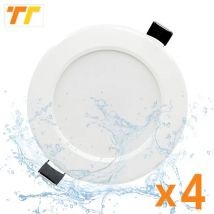 4 Uds. Luz empotrable LED regulable 9W 12W 15W 18W 7W foco empotrable lámpara de techo iluminación del hogar AC220V 230V para Baño