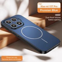 For Magsafe Magnetic Phone Case for Xiaomi 15T Pro Matte PC +TPU Shockproof Protection Cover for Xiaomi Mi15 T 15Tpro Bumper