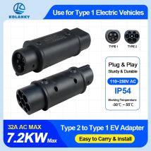 Kolanky EV Adattatore per caricabatterie Tipo 2 a Tipo 1 7.2KW Ricarica per SAE J1772 US Veicolo elettrico PHEV Auto ibridi Presa