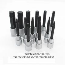 Adaptador de estrella para llave dinamométrica, llave de trinquete T25, T27, T30, T35, T40, T45, T50, T52, T55, T60, T70, T90, 1/2 Torx Socket S2, 1 unidad