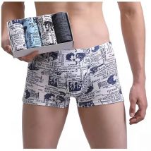 Mutandine da uomo 4 pz/lotto Mutande Maschili Uomo Pack Pantaloncini Boxer Intimo Moda Mens Sexy Boxer Ultrasottile di Grandi Dimensioni L-4XL