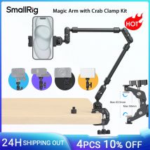 SmallRig Magic Arm z zestawem zacisków krabowych, regulowane mocowanie do statywu biurkowego, ramię wysięgnika, do smartfonów, kamer internetowych, kamer akcji 4766