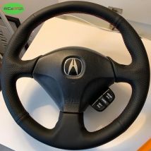 DIY schwarze Mikrofaser-Leder-Auto-Lenkradabdeckung für Honda S2000 2000–2008 Civic Si 2002–2004 Acura RSX Typ S 2002–2006
