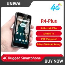 UNIWA R4-Plus Robuste Smartphones 4G Android 14 Octa Core 4GRAM + 64GROM 4,0 Zoll Mobiltelefone 3000 mAh 16 MP NFC-Handy Günstig