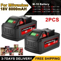 Akumulator Milwaukee M18 18V 8000mAH Li-ion 48-11-1815 48-11-1850 Akumulator do elektronarzędzi z ładowarką 6A