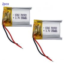 2 Stück 3,7 V 250 mAh 0,925 Wh Li-Lithium-Batterie 701522   Zelle Lipo Für GPS Stift Kamera Fahren Recorder Bluetooth Lautsprecher Aufnahme Stift