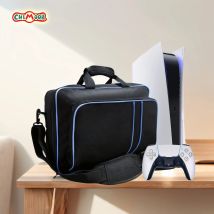 Tragetasche für PS5, Reisetasche für PS 5, schützende Aufbewahrungstasche mit großem Fassungsvermögen, kompatibel mit PS5 Disk/Digital