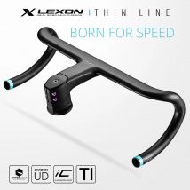 LEXON Full Carbon Road Zintegrowana kierownica Ultralekka kierownica do roweru szosowego T1000 Wygięta kierownica, akcesoria rowerowe 28,6 mm