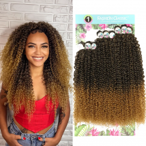BOL Synthetische Afro Kinky Curly Haarbündel 24 26 28 Zoll 9 Stück Vollkopf Organische Faser Haarverlängerungen Jerry Curly Haarwebart