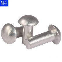 M4 4 mm Pan-Halbrundkopf-Rändelnieten, Nietbefestigungen aus massivem Aluminium, Muttereinsatz
