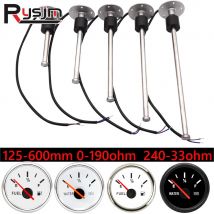 Misuratore di livello dell'acqua personalizzato 0-190 ohm 240-33ohm 125mm 150mm 200mm 250mm 600mm Sensore di livello del carburante Indicatore di livello del carburante per camion auto barca