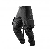 REINDEE LUSION 18AW FUNCTION WATERPROOF BLACK cargo pants with straps large pockets techwear darkwear trouser