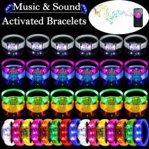 Braccialetti a LED attivi con musica e suono Braccialetti luminosi che si illuminano al buio