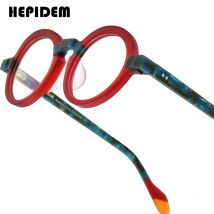 HEPIDEM Acetat Brille Rahmen Frauen Marke Designer runde Nerd Brille neue Männer dicke japanische handgemachte große Brille 9233