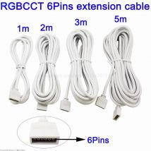 1m 2m 3m 5m 6Pin 6Pins LED Connector 2.0mm Pin Picth Extension Cable Cord Wire Female Connector for RGBCCT LED Strip Light