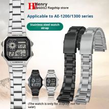 Neues Metallarmband für Casio AE1200 Ae1300 A158 A-159 A169 A168 F91 kleines quadratisches Edelstahlarmband AE-1200 Uhrenarmband