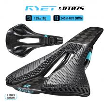 RYET 3D-gedruckter Fahrradsattel 245 x 140/150 mm EVA-Polsterung 7 x 9 mm ovale Schiene MTB Gravel Road Carbon Racing Kissen für XC Enduro