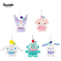 Sanrio Hangyodon Kuromi Melody Pachacoo Cinnamoroll Stuffed Plush Toys Pendant Cute KT Keyring Anime Keychain Christmas Gift