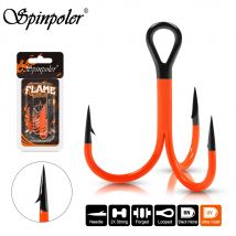 Haczyk wędkarski Spinpoler UV-Active Treble 2X Strong High Carbon Coated Point # 1 # 1/0 # 2/0 # Akcesoria wędkarskie 3/0 Swimbait
