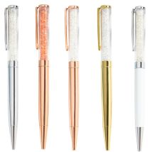 Hohe Qualität Kristall Diamant Kugelschreiber Schreibwaren Roller Kugelschreiber Neuheit Dame Geschenke Schule Bürobedarf Rose Gold