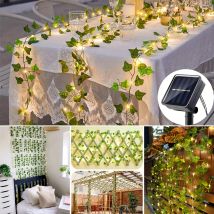 20/50/100 LEDs Solar Power Künstliche Efeu Lichterkette 8 Modi Outdoor Fee Girlande Lampe für Schlafzimmer Hochzeit Party Garten Dekor