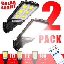 108 luci solari a LED per esterni con sensore di movimento impermeabile a 3 modalità Illuminazione di sicurezza Lampione da parete a LED per percorso del patio del giardino