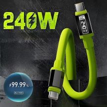 Cavo da 240 W da tipo C a tipo C per iPhone 15 16 Xiaomi HUAWEI Oneplus Cavo USB-C a ricarica rapida per telefono cellulare Cavo dati rapido Dual-PD