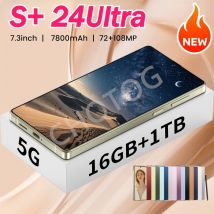 New S+ 24 Ultra Original 7.3HD Mobile Phones 5G Dual Sim Smartphone 2025 Android 14 Global Version Cell Phone 7800mAh Cellphones