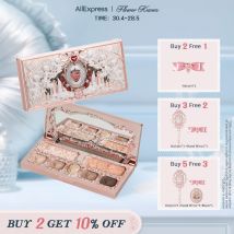 Palette di Trucco Flower Knows Collezione Strawberry Cupid 14g, Blush/Highlighter Rosa
