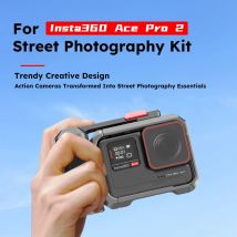 Kit impugnatura per foto stradali in metallo per Insta360 Ace Pro 2/Pro Xplorer Kit con impugnatura ergonomica da 1/4" a sgancio rapido