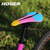 HOGER MTB road bicycle saddle honeycomb breathable,lightweight,durable,wear-resistant,similar 3D printed noctilucent riding seat