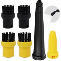 6 pieces for Kärcher steam cleaner accessories, round brush set, nozzle set, accessories for Kärcher steam cleaner, for Kärcher