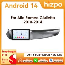 9" Hizpo 2Din Android14 Autoradio für Alfa Romeo Giulietta 2010 - 2014 Furgonato RDS DSP GPS 4G BT Auto CarPlay Snapdragon 6115