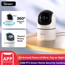 SONOFF CAM PT2 Telecamera di sicurezza domestica intelligente Visione notturna intelligente 360 °   Monitoraggio HD remoto con vista panoramica con interazione in tempo reale