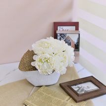 2 Stück Blumensträuße aus Pfingstrosensträußen im europäischen Stil für die Hochzeitsdekoration zu Hause, Fotografie-Requisiten, Fensterdekoration