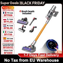 Aspirapolvere Portatile Senza Fili ABIR VC205, 27000PA, Sensore Intelligente della Polvere, Schermo LED Tattile, Controllo Automatico della Velocità, Distruttore Portatile Senza Fili degli Acari della