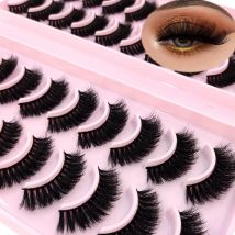 Neue 20 Paar natürliche falsche Wimpern gefälschte Wimpern langes Make-up 3D-Nerzwimpern Verlängerungswimpern Nerzwimpern für Schönheit