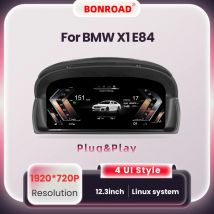 BONROAD Sistema Linux 12.3 ''1920*720P Pannello quadro strumenti digitali LCD per auto per BMW X1 E84 Display tachimetro cruscotto