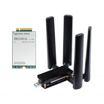 Waveshare 5G DONGLE-Modul, Quad-Antennen, USB3.1-Anschluss, Kühlkörper aus Aluminiumlegierung, M.2-Tasten-B-Schnittstelle, Optionen für 5G-Modul