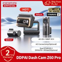 DDPAI 4K Dashcam Z60 Pro HDR Unterstützt Vorder- und Rückkamera Innenraum-Autokamera SONY STARVIS2 678 Sensor 5GHz Wi-Fi GPS ADAS 4G Auto-DVR