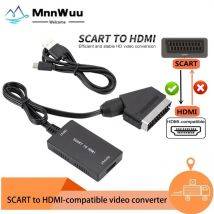 Convertitore da SCART a HDMI MnnWuu con cavo 1080P Scart in uscita HDMI HD 720P/1080P Switch Adattatore convertitore audio video per HDTV