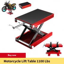 Motorrad-Hebetisch, 1100 lb, Motorrad-Scherenhebebühne mit breitem Deck, Reparaturwerkzeuge für Fahrräder, Motorräder, ATV