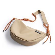Premium Waterproof Men Cross Body Bag Tassels Taping Women Moon Bag 12.9 inch iPad Zipper Ultralight Hobo Sling Bag for Men