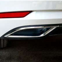 Abs chrom auto hinten auspuffrohr schall dämpfer spitzen abdeckung verkleidung für vw golf 3. 0 mk7 zubehör 7,5