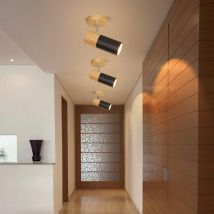 Nordic Holz LED Decke Lampe Moderne Wohnzimmer Esszimmer Küche Schlafzimmer Scheinwerfer Innen Beleuchtung Drehbare Wohnkultur Licht