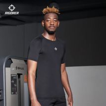 Rigerer-Camiseta deportiva de baloncesto para hombre, cómoda camiseta de compresión de secado rápido de alta elasticidad