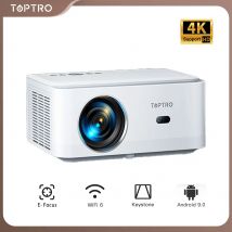 TOPTRO Projektor 1080P Full HD Tragbarer Projektor 700ANSI Android 9.0 Projektor WiFi6 Bluetooth Heimkino Outdoor-Projektor
