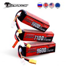 Sunpadow 3S 11.1V Lipo Batteria per 5600mAh 7100Ah 70C con connettore XT60 per veicoli RC Auto Camion Carro Armato Truggy Buggy Hobby
