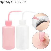 250/500ml bottiglia di lavaggio pulita per ciglia beccuccio curvo Blow Wash bottiglia di rimozione del trucco strumento di sollevamento del sopracciglio forniture per l'estensione delle ciglia